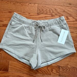 Athleta Tan Heavyweight Terry Sportie Short size Large